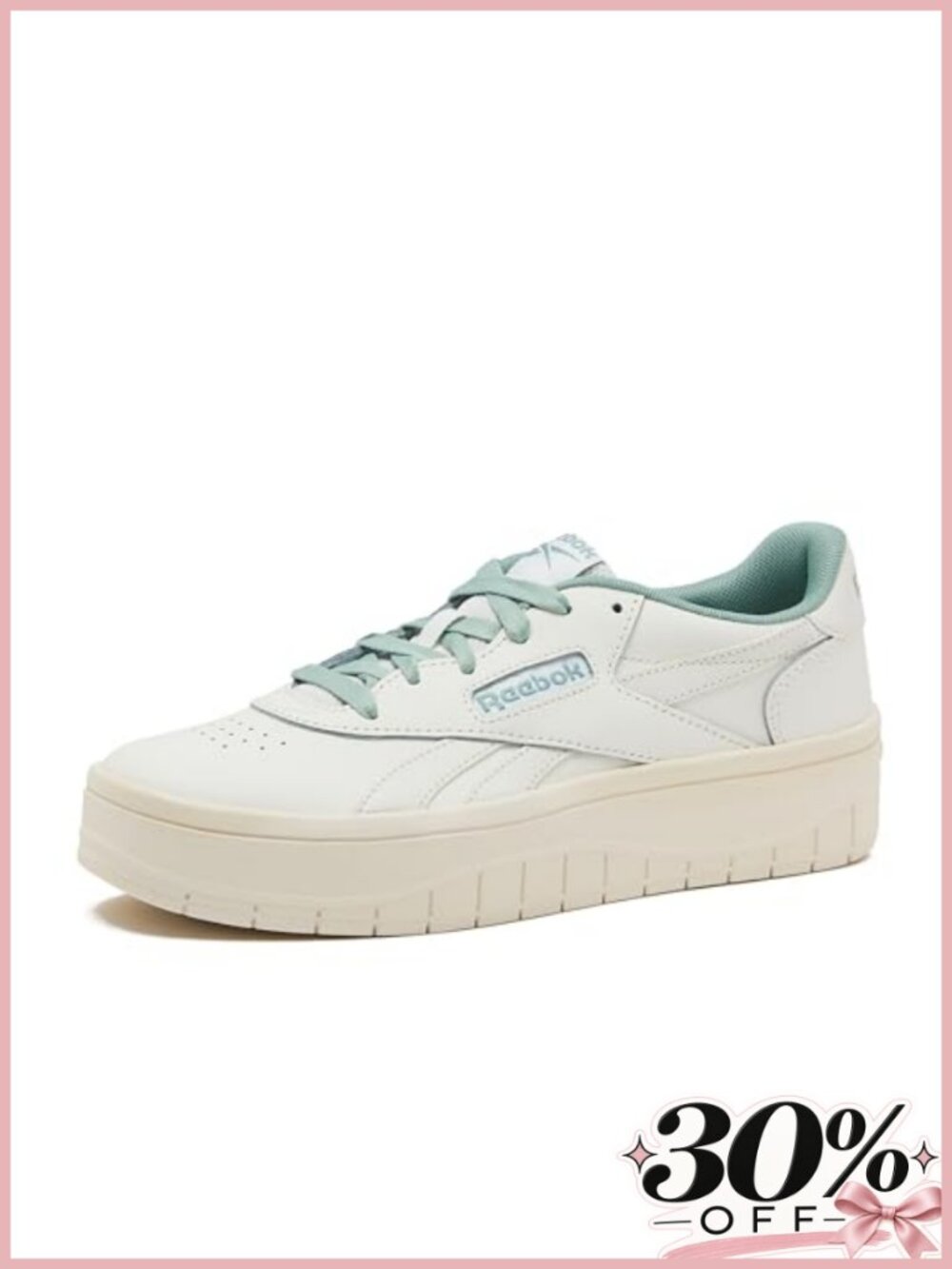 Platform Sneakers Leather Upper Lace Up Casual Walking Shoes